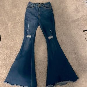 Fashion Nova Wide Flare Jeans
